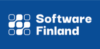 Software Finland logo sinisellä pohjalla