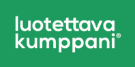 Luotettava kumppani logo vihreällä pohjalla